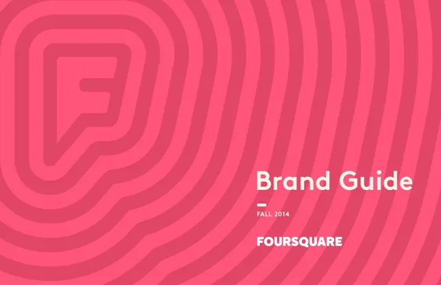 Foursquare — гайд по фирменному стилю 2014 — страница 1