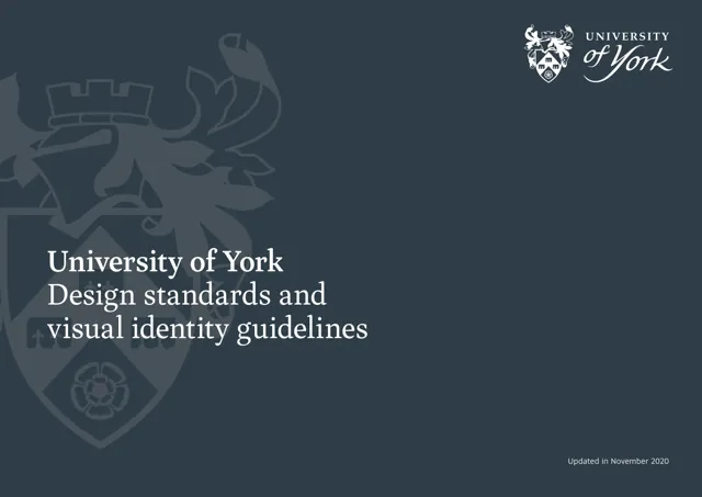 University of York — гайд по фирменному стилю 2020 — страница 1