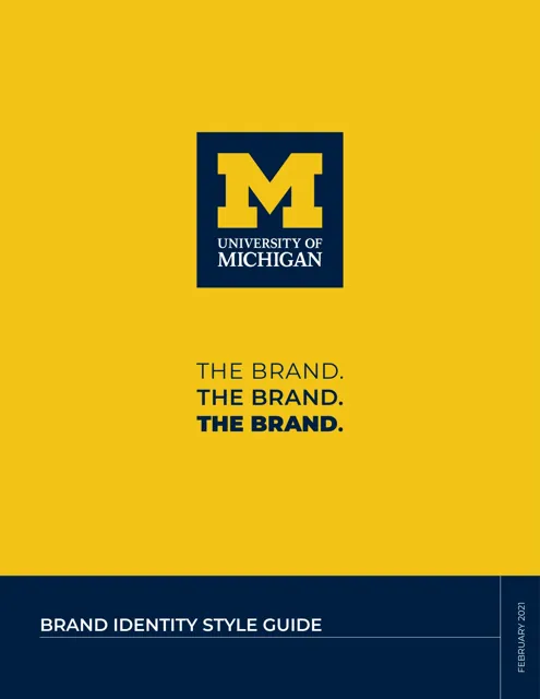 University of Michigan — гайд по фирменному стилю 2021 — страница 1