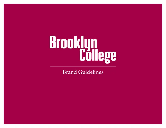 Brooklyn College — гайд по фирменному стилю 2017 — страница 1
