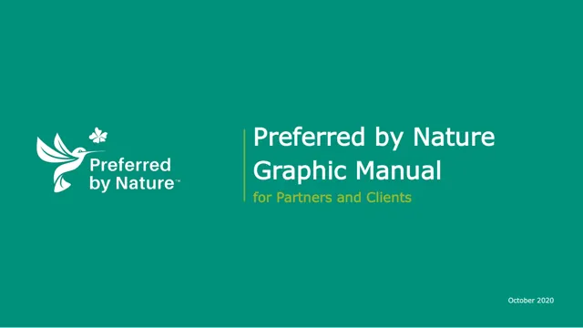 Preferred by Nature — гайд по фирменному стилю 2020 — страница 1