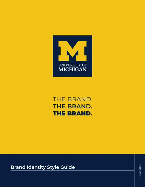 University of Michigan — гайд по фирменному стилю 2023 — страница 1