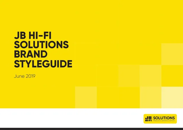 JB Hi-Fi Solutions — гайд по фирменному стилю 2019 — страница 1