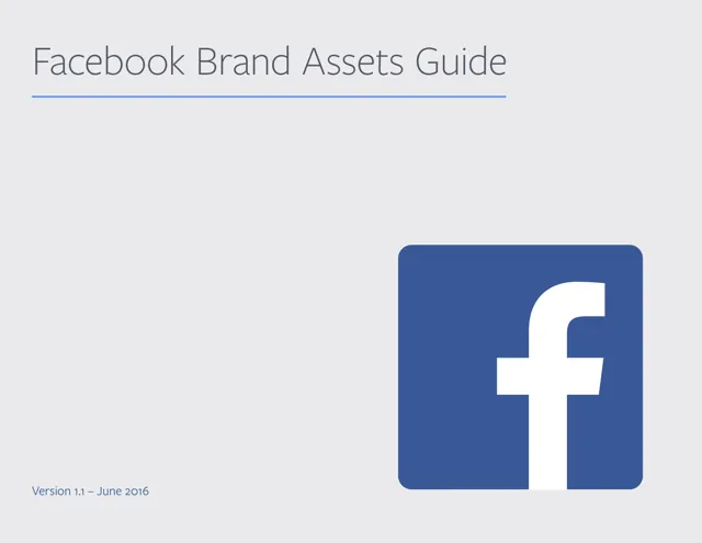 Facebook — гайд по фирменному стилю 2016 — страница 1