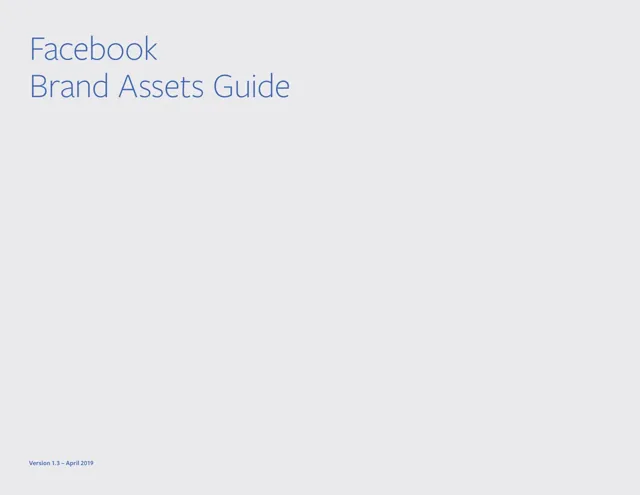 Facebook — гайд по фирменному стилю 2019 — страница 1