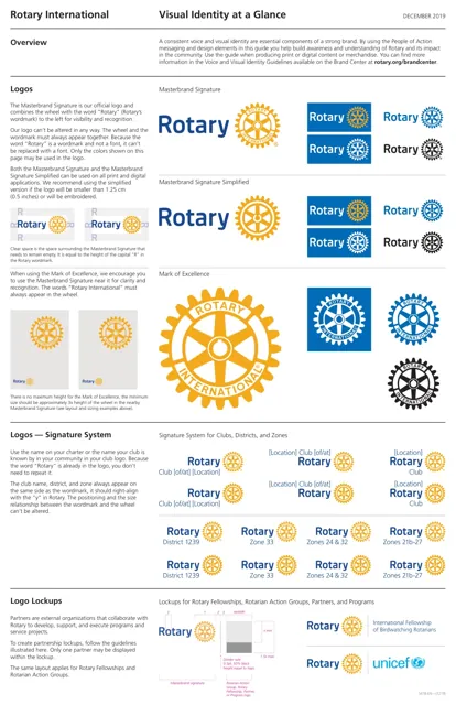 Rotary International — гайд по фирменному стилю 2019 — страница 1