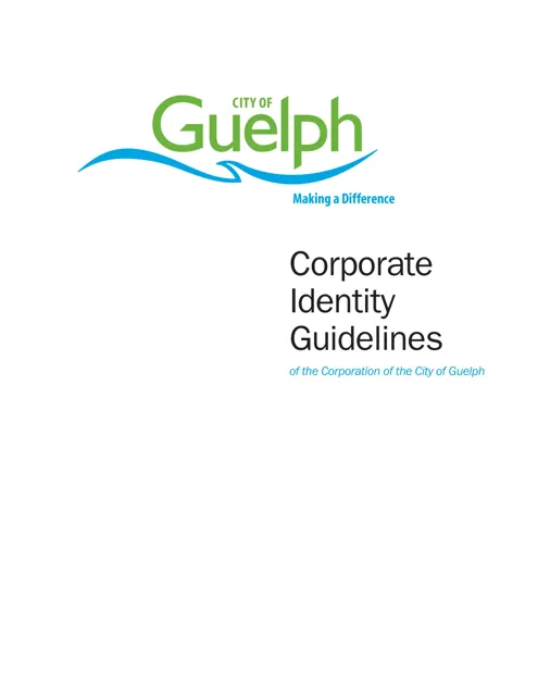 City of Guelph — гайд по фирменному стилю 2009 — страница 1