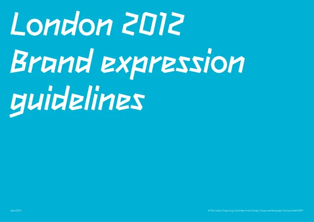 London 2012 — гайд по фирменному стилю 2010 — страница 1
