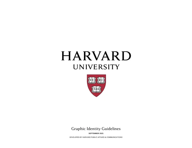 Harvard University — гайд по фирменному стилю 2021 — страница 1