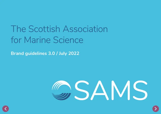 Scottish Association for Marine Science — гайд по фирменному стилю 2022 — страница 1