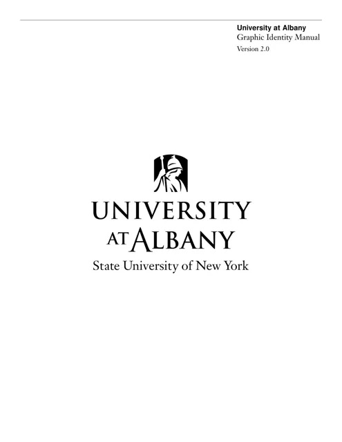 University at Albany — гайд по фирменному стилю 2003 — страница 1
