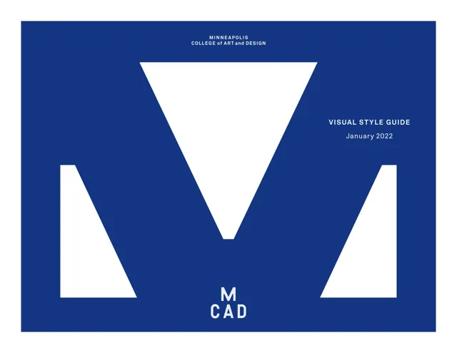 Minneapolis College of Art and Design — гайд по фирменному стилю 2022 — страница 1