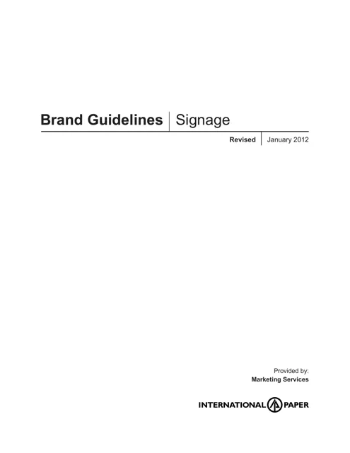 International Paper — гайд по фирменному стилю 2012 — страница 1
