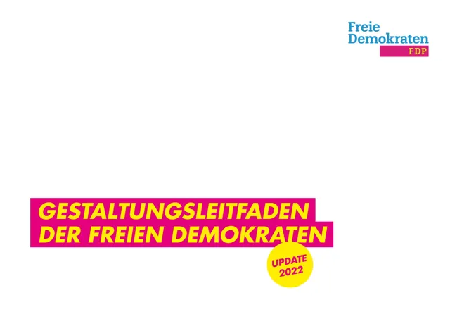 Freie Demokraten — гайд по фирменному стилю 2022 — страница 1