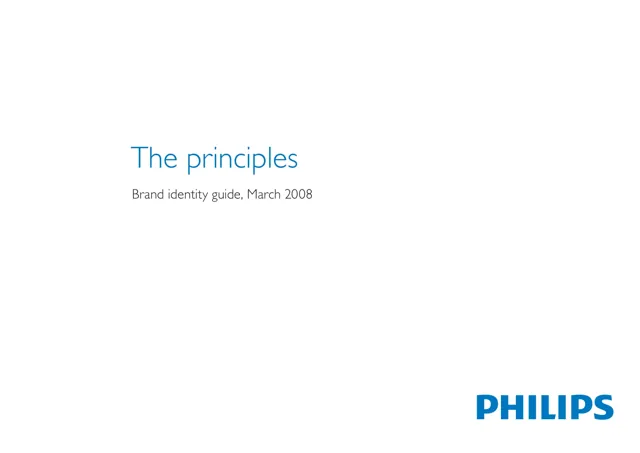 Philips — гайд по фирменному стилю 2008 — страница 1