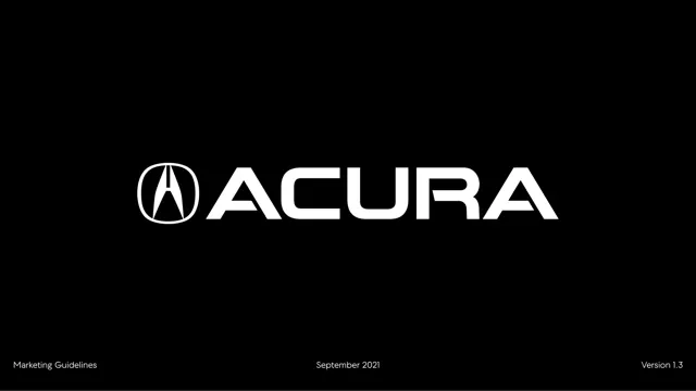 Acura — гайд по фирменному стилю 2021 — страница 1