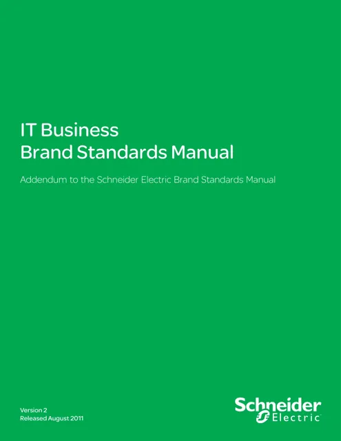 Schneider Electric — гайд по фирменному стилю 2011 — страница 1