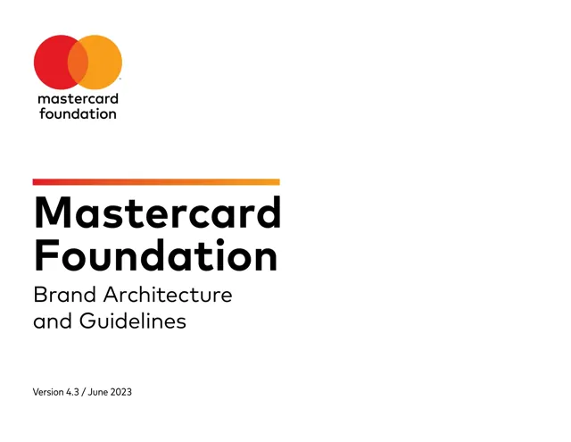 Mastercard Foundation — гайд по фирменному стилю 2023 — страница 1