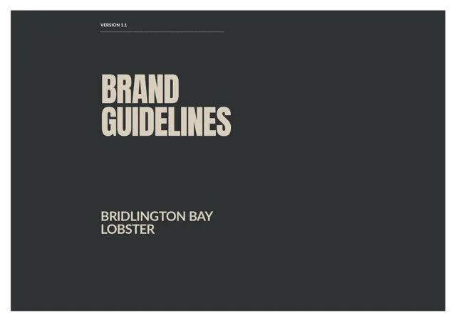 Bridlington Bay Lobster — гайд по фирменному стилю 2022 — страница 1