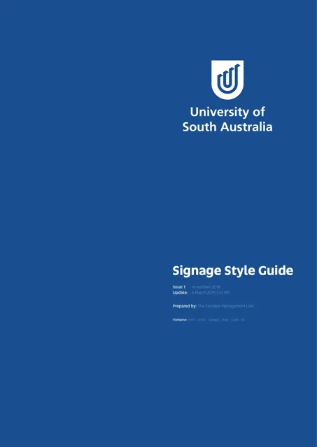 University of South Australia — обложка 2018