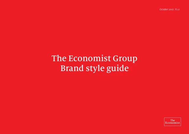 The Economist Group — гайд по фирменному стилю 2017 — страница 1