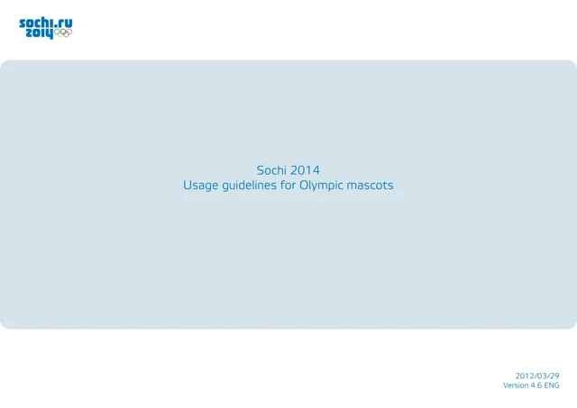 Sochi 2014 Mascot — обложка 2012