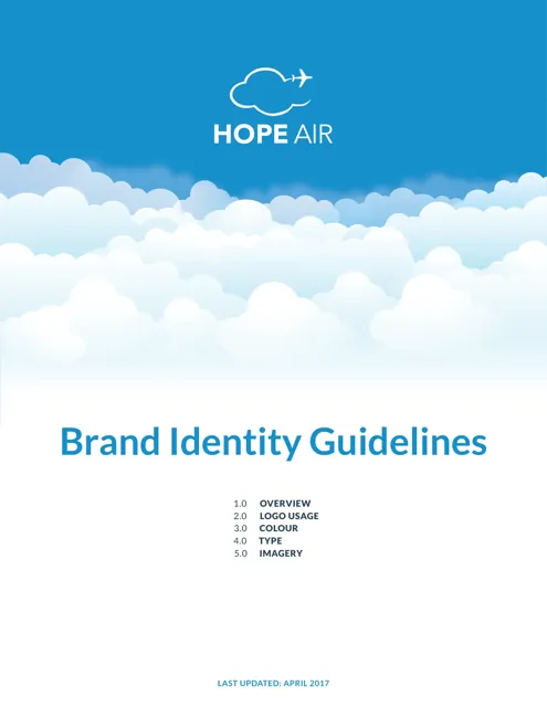 Hope Air — гайд по фирменному стилю 2017 — страница 1