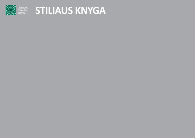 Research Council of Lithuania — гайд по фирменному стилю 2019 — страница 1