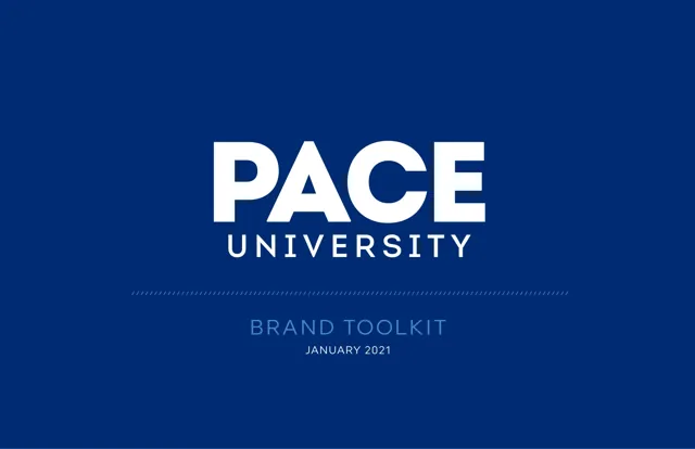 Pace University — гайд по фирменному стилю 2021 — страница 1