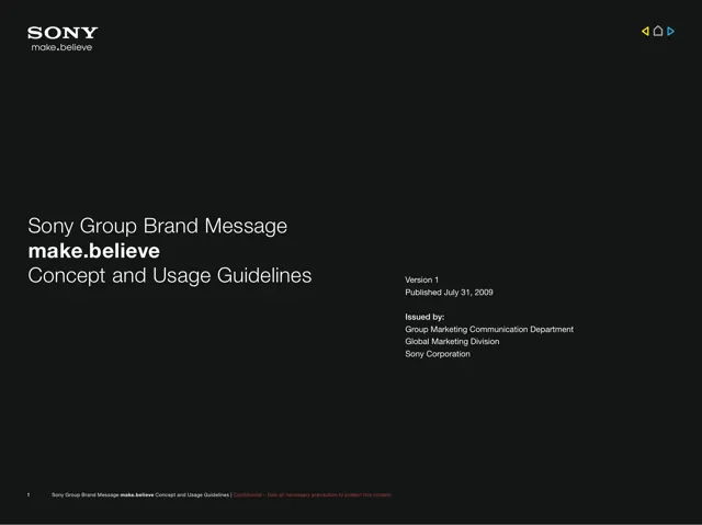 SONY make.believe — обложка 2009