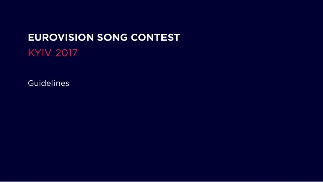 Eurovision song contest • Kyiv — гайд по фирменному стилю 2017 — страница 1