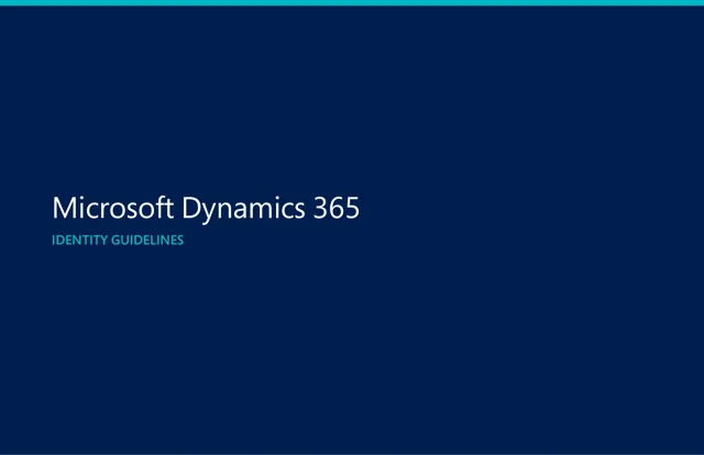 Microsoft Dynamics — гайд по фирменному стилю 2016 — страница 1