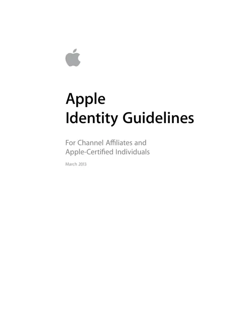 Apple — гайд по фирменному стилю 2013 — страница 1