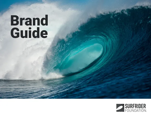 Surfrider Foundation — гайд по фирменному стилю 2022 — страница 1
